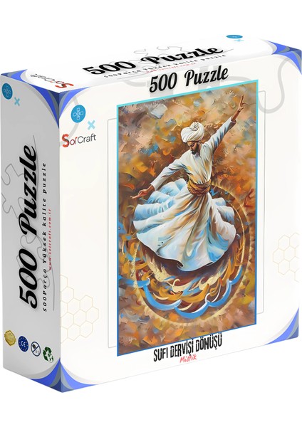 500 Parça Puzzle Sufi Dervişi Dönüşü Sanatsal Mistik