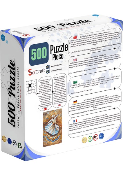 500 Parça Puzzle Sufi Dervişi Dönüşü Sanatsal Mistik fiyatları