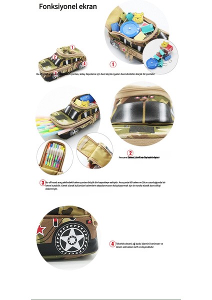 Kamuflaj Fermuar Yaratıcı Kalem Kutusu (Yurt Dışından) fiyatları