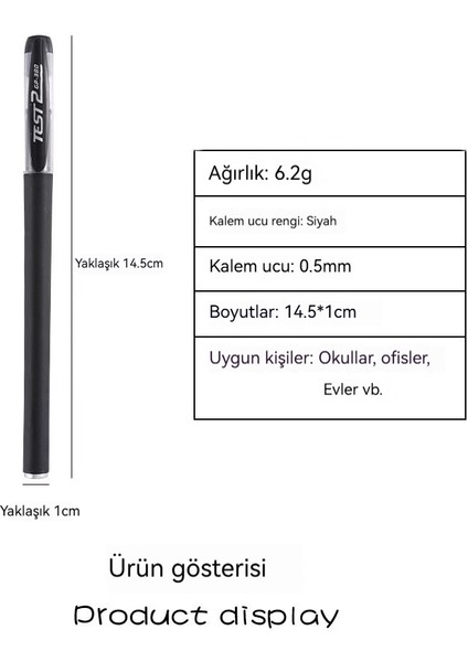 Büyük Kapasiteli Siyah Nötr Tükenmez Kalem (Yurt Dışından) fırsatları