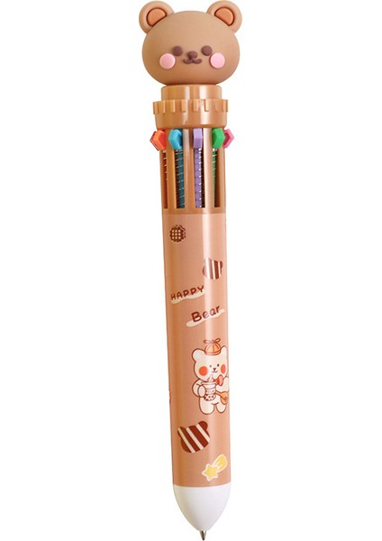 Çizgi Film Presleme Ayısı 10 Renk Tükenmez Kalem (Yurt Dışından)