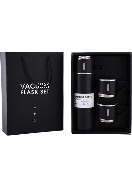 Bir Fincan Üç Kapaklı Iş Hediye Kutusu Seti Paslanmaz Çelik Termos Bardak (Yurt Dışından)