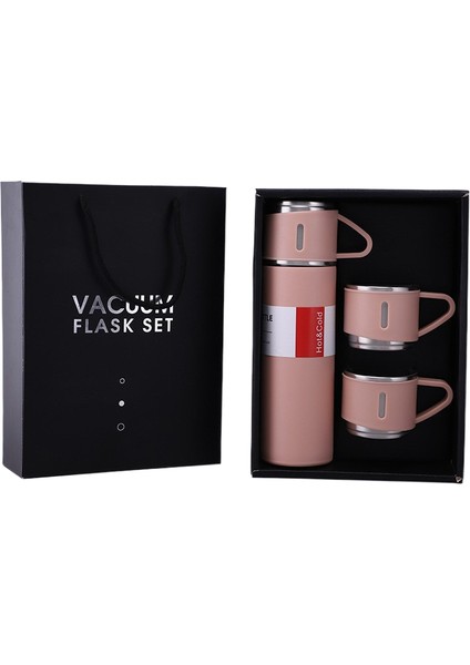 Bir Fincan Üç Kapaklı Iş Hediye Kutusu Seti Paslanmaz Çelik Termos Bardak (Yurt Dışından)