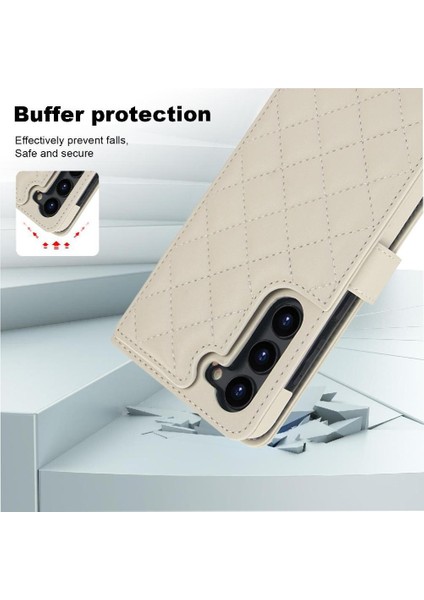Samsung Galaxy S22 Leather Flip Magnetic Clasp Kickstand Heavy Duty Protective Wallet Phone Case With Card Holder Crossbody Long Wrist Strap (Yurt Dışından) fırsatları