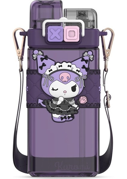 Sanrio Kuromi Çocuklar Için Iki Yönlü Kare Suçuklu Şarap Fışkı (Yurt Dışından)