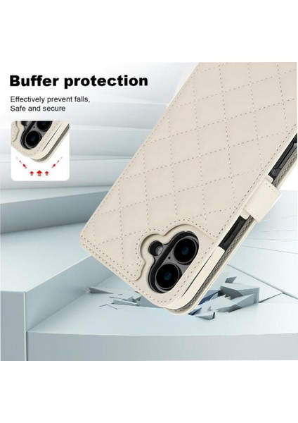 iPhone 16 Plus Leather Flip Magnetic Clasp Kickstand Heavy Duty Protective Wallet Phone Case With Card Holder Crossbody Long Wrist Strap (Yurt Dışından) fırsatları