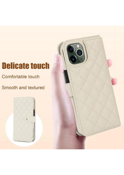 iPhone 11 Pro Max Leather Flip Magnetic Clasp Kickstand Heavy Duty Protective Wallet Phone Case With Card Holder Crossbody Long Wrist Strap (Yurt Dışından) fırsatları