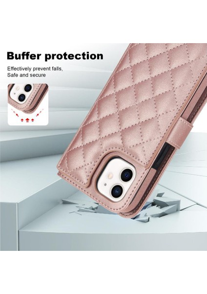 iPhone 12/12 Pro Leather Flip Magnetic Clasp Kickstand Heavy Duty Protective Wallet Phone Case With Card Holder Crossbody Long Wrist Strap (Yurt Dışından) indirimleri