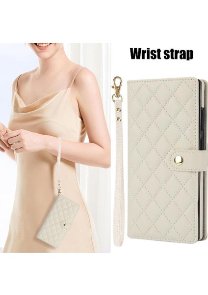 Samsung Galaxy S23 Ultra Leather Flip Magnetic Clasp Kickstand Heavy Duty Protective Wallet Phone Case With Card Holder Crossbody Long Wrist Strap (Yurt Dışından) fiyatları