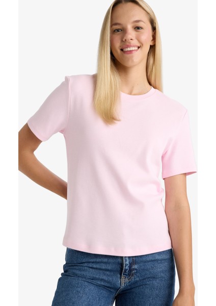 Regular Fit Bisiklet Yaka Kısa Kollu Tişört D7579AX25AU modelleri