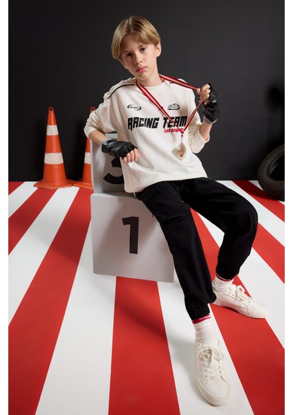 Erkek Çocuk Bisiklet Yaka Baskılı Sweatshirt F1963A825AU fiyatları