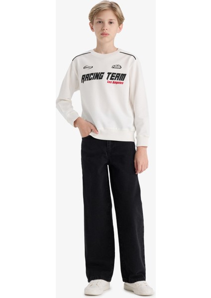 Erkek Çocuk Bisiklet Yaka Baskılı Sweatshirt F1963A825AU indirimleri
