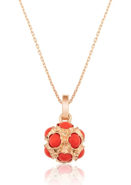 Gümüş Top Küre Kolye Mavi