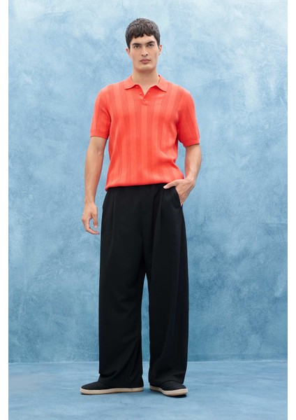 %100 Pamuk Polo Yaka Kısa Kollu Triko Tişört F7133AX25SM fiyatları