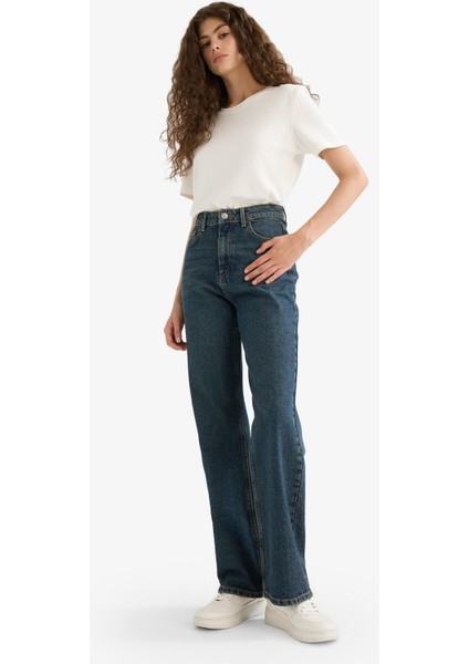 90's Wide Leg Yüksek Bel Düz Paça Uzun Jean Pantolon E9122AX25AU