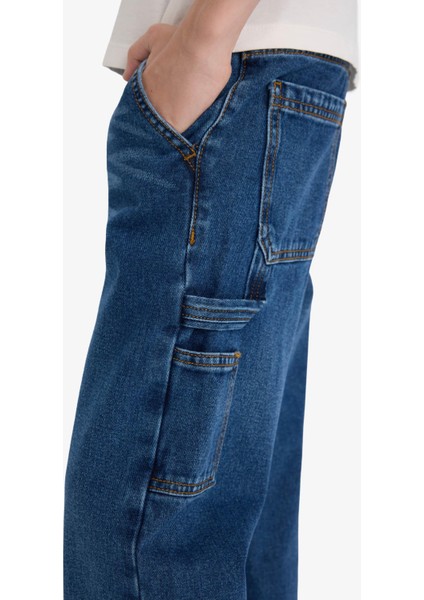 Erkek Çocuk Wide Leg Düz Paça Jean Pantolon F0457A825AU