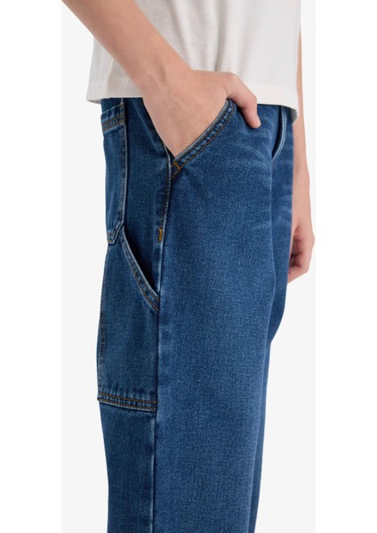 Erkek Çocuk Wide Leg Düz Paça Jean Pantolon F0457A825AU