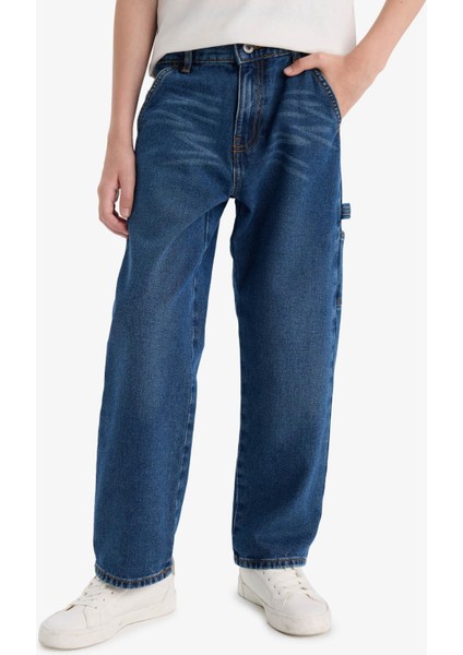 Erkek Çocuk Wide Leg Düz Paça Jean Pantolon F0457A825AU