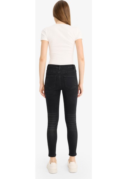 Skinny Fit Yüksek Bel Bilek Boy Jean Pantolon E9820AX25AU