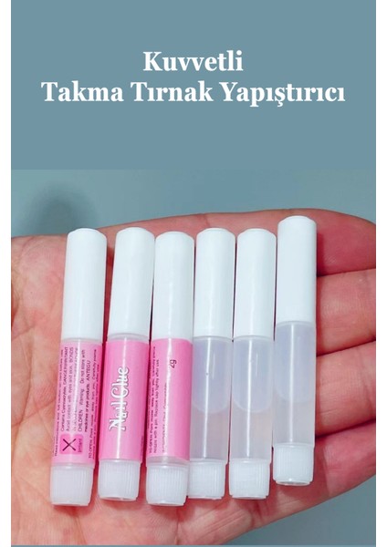 5 Adet 2gr Şeffaf Sıvı Takma Tırnak Yapıştırıcısı modelleri
