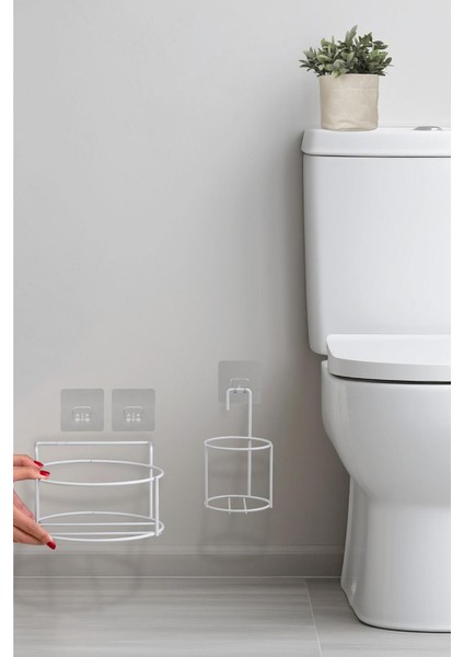 Beyaz Eko Magic Askılı Yuvarlak Linea 2'li Wc Kova ve Fırça Seti modelleri