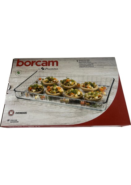 59984 Dikdörtgen Borcam Tepsi 37 x 24 cm