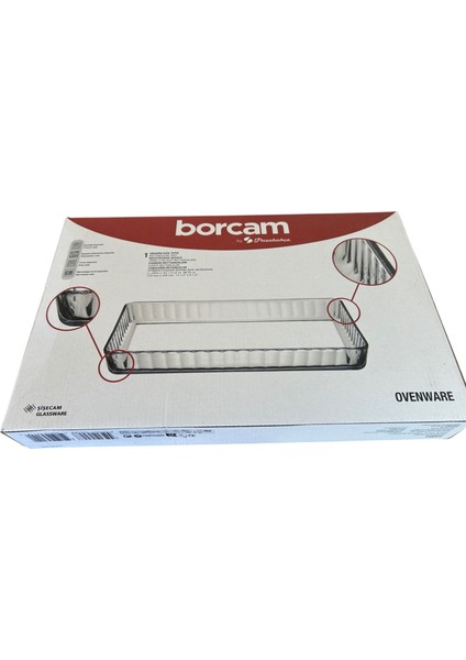 59984 Dikdörtgen Borcam Tepsi 37 x 24 cm