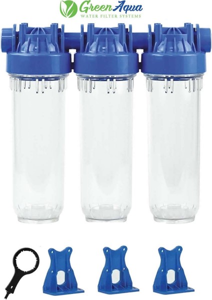 Üçlü Daire Girişi Ön Su Arıtma Filtresi 3'lü 3/4"