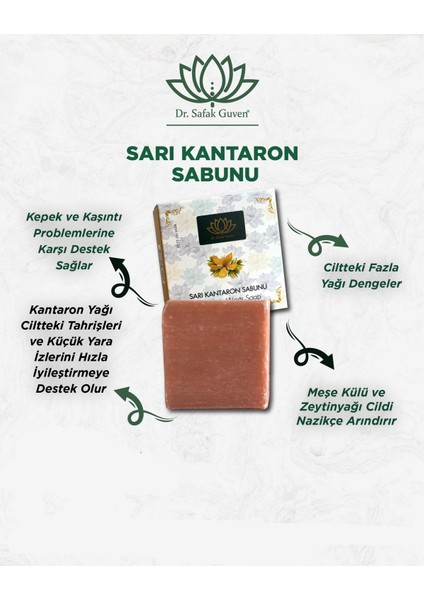 El Yapımı Meşe Külü Sarı Kanraron Sabunu 120 Gr.