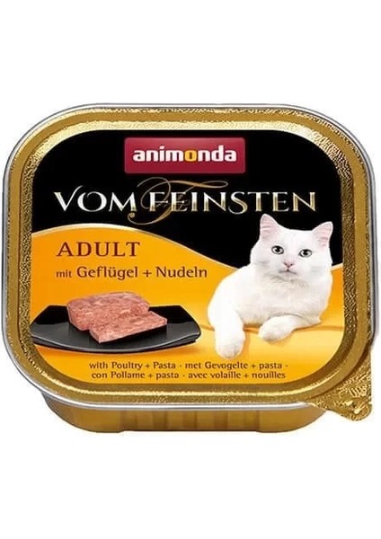 Animonda Kümes Hayvanı ve Makarnalı Yetişkin Konserve Kedi Maması 100 gr