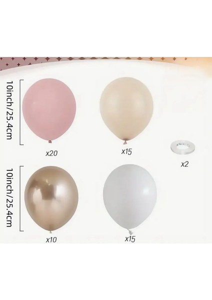 Pembe Krem Altın Balon Süsleme Seti – 60 Parça Parti ve Özel Gün Dekorasyon Malzemesi fiyatları