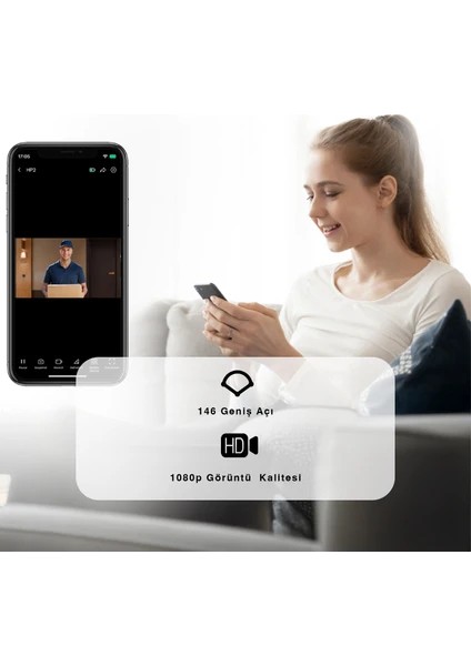 Cs-Hp2 (2mp) Wıfı 1080P Görüntülü Diyafon Silver indirimleri