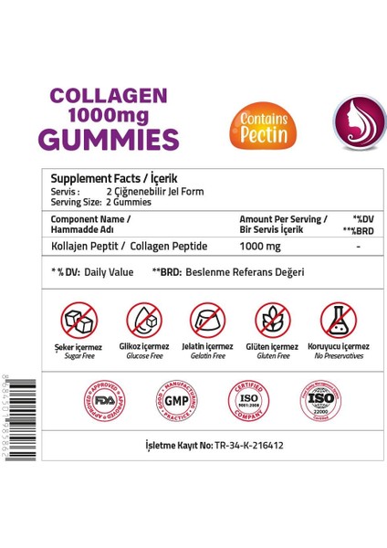 Collagen 1000 Mg 60 Gummies modelleri