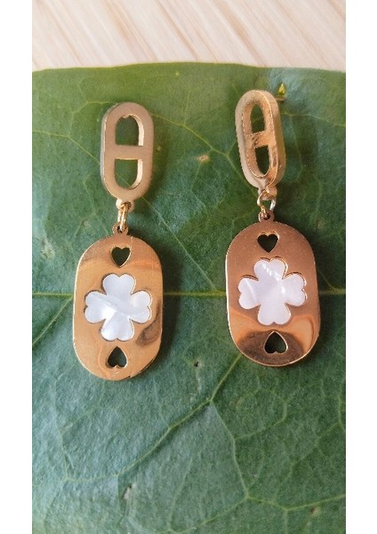 Gold Lüks Gösterişli Figürlü Büyük Küpe