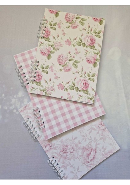 A5 Boyut Spiralli Soft Pembe 3'lü Set Not Defteri - Noktalı fiyatları