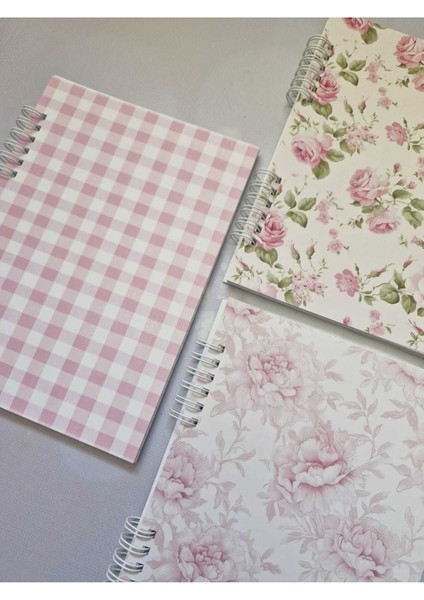 A5 Boyut Spiralli Soft Pembe 3'lü Set Not Defteri - Noktalı indirimleri