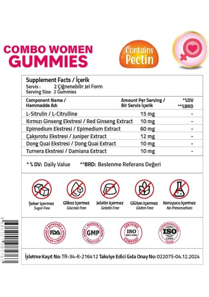 Combo Women 60 Gummies modelleri