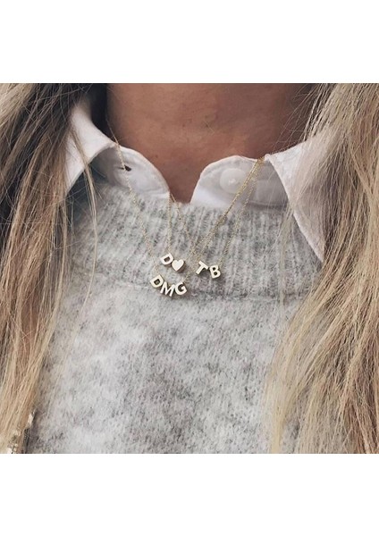 Gümüş 3 Boyutlu U Harf Kolye fırsatları