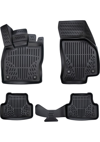 Seat Leon 3 (2012-2020) İle Uyumlu - Araca Özel 3D Paspas - PSN101 2013 2014 2015 2016 2017 2018 2019