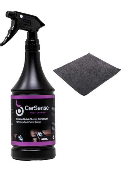 Döşeme Temizleyici Araba Koltuk Temizleme ve Leke Çıkarıcı 500 ml + Mikrofiber Bez Hediyeli