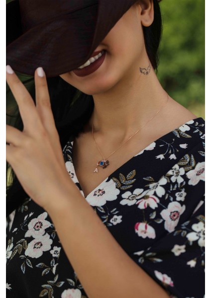 Gümüş A Harfli Göz Kolye fiyatları