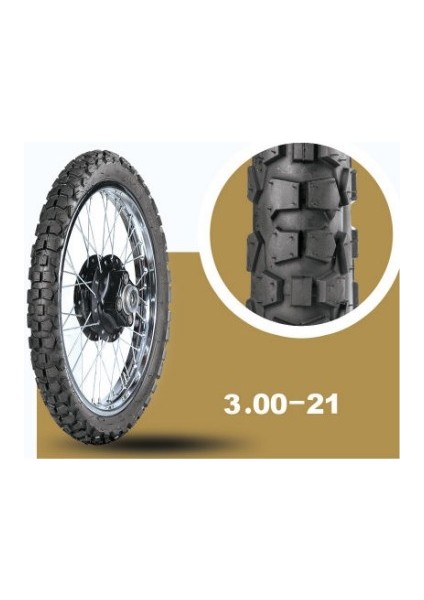 IRAN YASA TIRE & RUBBER Kawasaki KLX, MONDIAL, X PULSE, ARORA R, 300-21 TT Tubetype Enduro Lastik