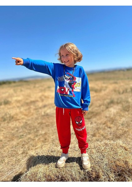 Desenli Uzun Kollu Erkek Çocuk Alt Üst Takım