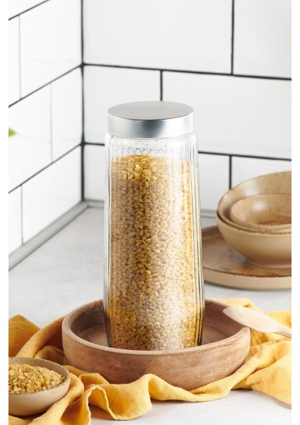 Voca 1500 ml Metal Kapaklı Gravürlü Cam Kavanoz 131079 fırsatları