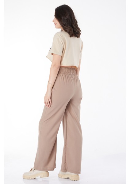 Beli Lastikli Pantolon Vizon - 27074 fırsatları