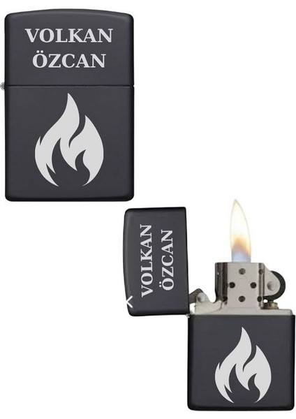 Kişiye Özel Ateş Baskılı Metal Çakmak