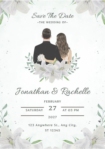 Kişiye Özel Davetiye - Düğün Davetiye - Nişan Davetiye - Nikah Davetiye ( Zarflı ) ( 50 Adet ) Mdl