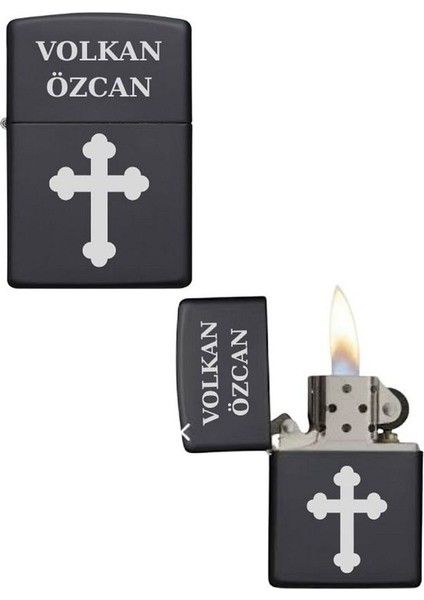 Kişiye Özel Haçlı Metal Çakmak