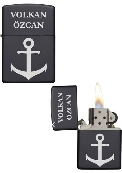 Kişiye Özel Çapa Baskılı Metal Çakmak