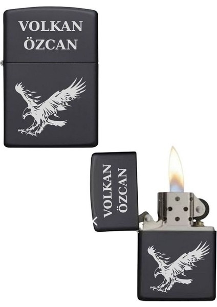 Kişiye Özel Kartallı Metal Çakmak